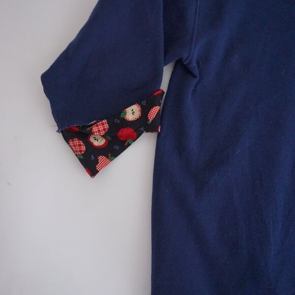 Navy Heart Pattern Women's Sweater - Picture 7 of 11